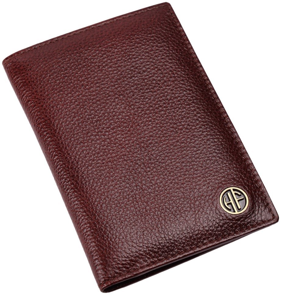 Обложка для паспорта из фактурной кожи без застежки Hammonds Flycatcher PH602 коричневого цвета 107968 modnotak фото №5