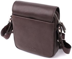 Мужская сумка планшет с клапаном на магните коричневого цвета Tony Perotti 108368