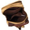 Містка чоловіча сумка-рюкзак із текстилю пісочного кольору Vintage 2422171 - 4