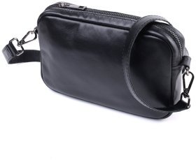 Классическая кожаная сумка кросс-боди для женщин Shvigel 2422841 Черная