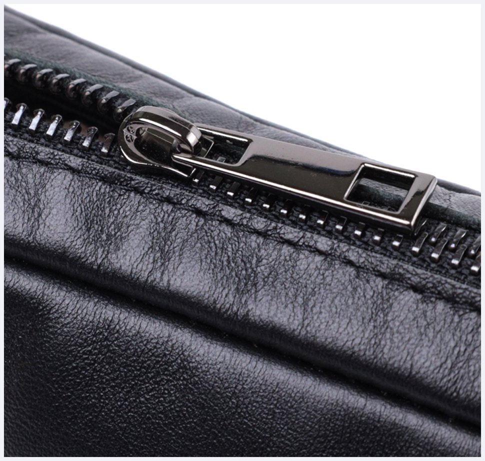 Классическая кожаная сумка кросс-боди для женщин Shvigel 2422841 Черная modnotak фото №6