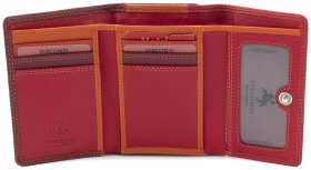 Красно-бордовый женский кошелек среднего размера из натуральной кожи с RFID - Visconti Biola 68868