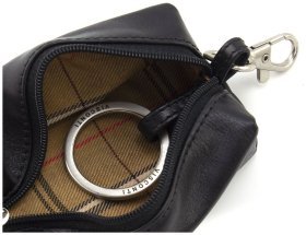 Чорна ключниця із високоякісної шкіри на блискавці Visconti Prato 68968