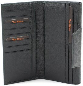 Темно-зелений жіночий гаманець з натуральної шкіри великого розміру Tony Bellucci (10877)