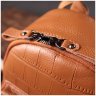 Женский кожаный рюкзачок небольшого размера в коричневом цвете Vintage 2422433 - 8