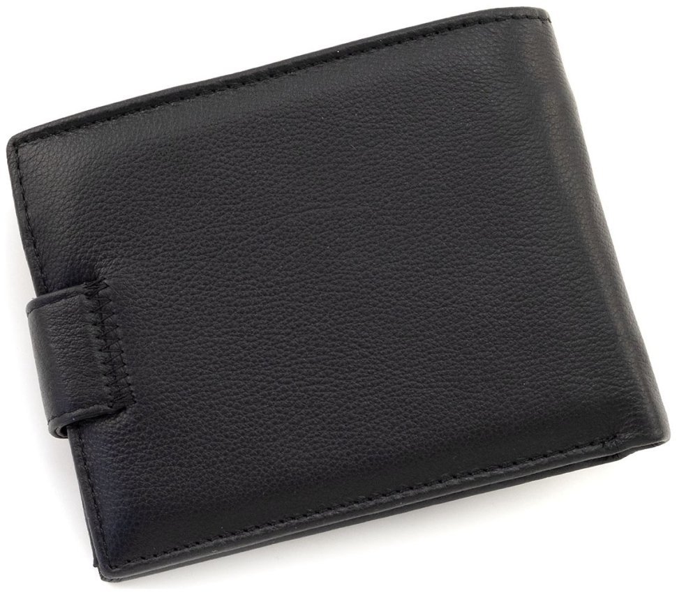 Портмоне шкіряне чоловіче на магніті MARCO COVERNA 90869 чорного кольору modnotak фото №3