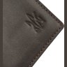 Темно-коричневая кожаная обложка для военного билета с надписью ЗСУ в виде герба - Grande Pelle (13103) - 4
