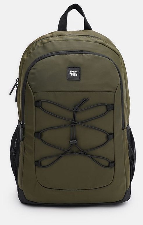Просторий чоловічий рюкзак з поліестеру зеленого кольору Aoking 71569