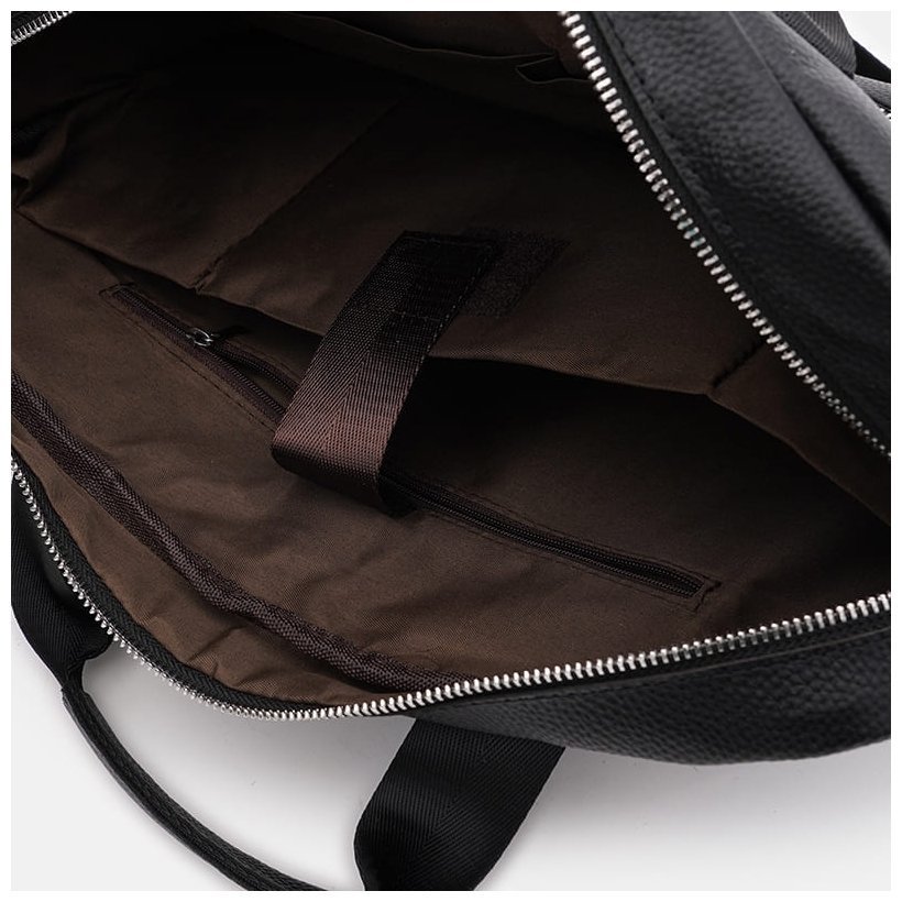 Чорна чоловіча шкіряна ділова сумка під ноутбук із натуральної шкіри флотар Keizer 71669