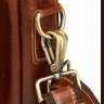 Деловая мужская сумка коричневого цвета из натуральной кожи в стиле винтаж VINTAGE STYLE (14517) - 6