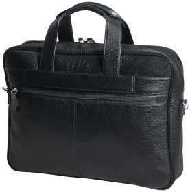 Черная сумка под ноутбук 15.6 дюймов из кожи флотар Vip Collection 102669