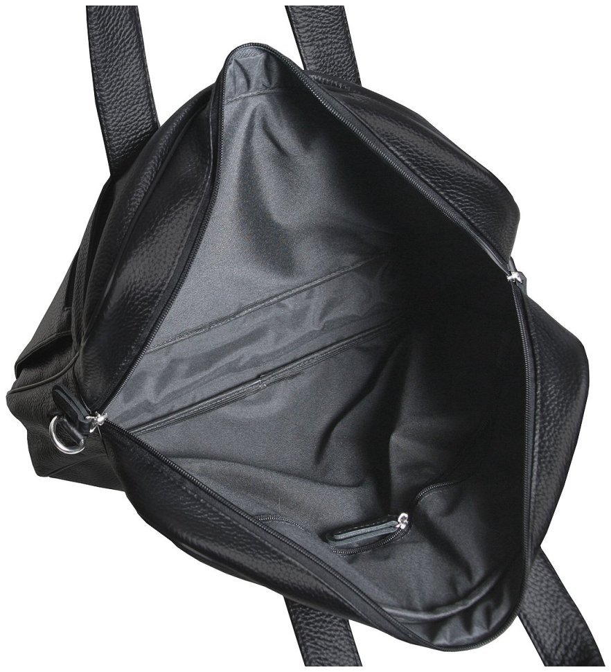 Черная сумка под ноутбук 15.6 дюймов из кожи флотар Vip Collection 102669 modnotak фото №8