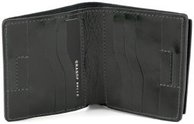 Портмоне маленького розміру з натуральної шкіри Алькор Grande Pelle 82769 зеленого кольору