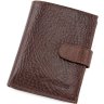 Мужское портмоне темно-коричневого цвета из фактурной кожи Tony Bellucci (10725) - 1