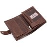 Мужское портмоне темно-коричневого цвета из фактурной кожи Tony Bellucci (10725) - 4