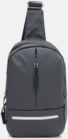 Сіра вертикальна чоловіча сумка-слінг із текстилю Monsen (22127)