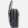 Серая вертикальная мужская сумка-слинг из текстиля Monsen (22127) - 4