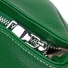 Жіноча містка сумка зеленого кольору з натуральної шкіри з ручками Vintage (2422119) - 4