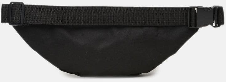 Чорна поясна сумка-бананка середнього розміру із щільного текстилю Monsen (22118)
