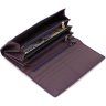 Полностью кожаный фиолетовый женский кошелек для купюр и много карточек Marco Coverna (17512) - 6