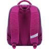 Малиновый школьный рюкзак для девочек из текстиля с ламой Bagland (53769) - 3