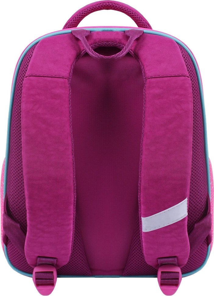 Малиновый школьный рюкзак для девочек из текстиля с ламой Bagland (53769)