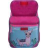 Малиновый школьный рюкзак для девочек из текстиля с ламой Bagland (53769) - 4