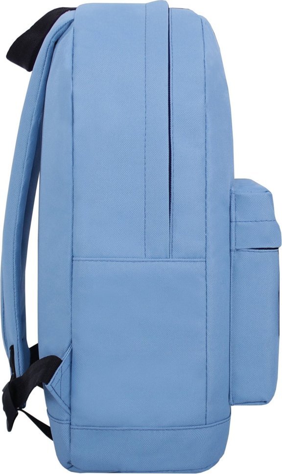 Голубой текстильный рюкзак для девочек с липучками Bagland (53869)