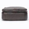 Кожаная мужская сумка-планшет среднего размера в темно-коричневом цвете Vintage (20346) - 5