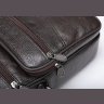 Шкіряна чоловіча сумка-планшет середнього розміру в темно-коричневому кольорі Vintage (20346) - 8