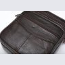Кожаная мужская сумка-планшет среднего размера в темно-коричневом цвете Vintage (20346) - 9