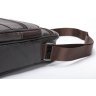Шкіряна чоловіча сумка-планшет середнього розміру в темно-коричневому кольорі Vintage (20346) - 10