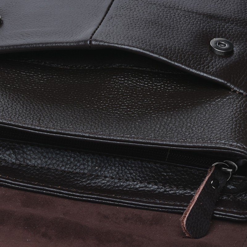 Повседневная мужская сумка на плечо из натуральной кожи коричневого цвета Borsa Leather (21921)