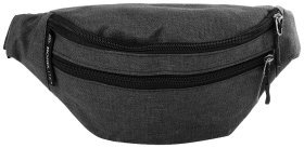 Мужская сумка-бананка из качественного полиэстера Bordlite JBBB темно-серого цвета 94269