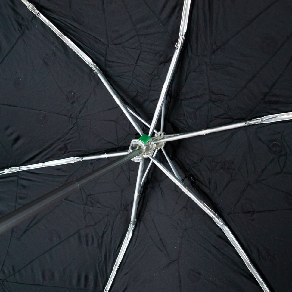 Женский складной зонт Fulton L501-041628 Tiny-2 Smiley Spot (Компактный, черный с принтом смайликов, механика) 94369 modnotak фото №11