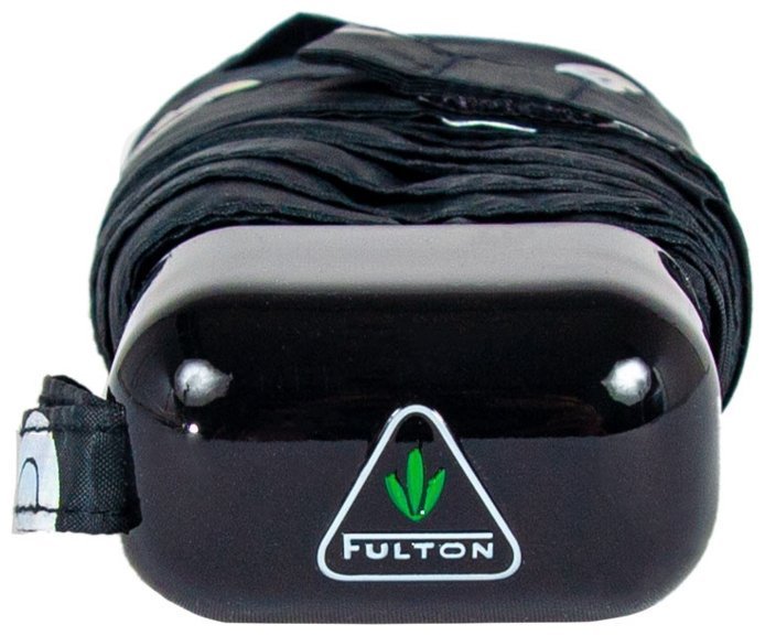 Женский складной зонт Fulton L501-041628 Tiny-2 Smiley Spot (Компактный, черный с принтом смайликов, механика) 94369 modnotak фото №13