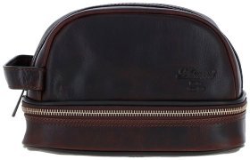 Несессер из натуральной кожи коричневого цвета с ручкой на кисть Ashwood PL41 94469