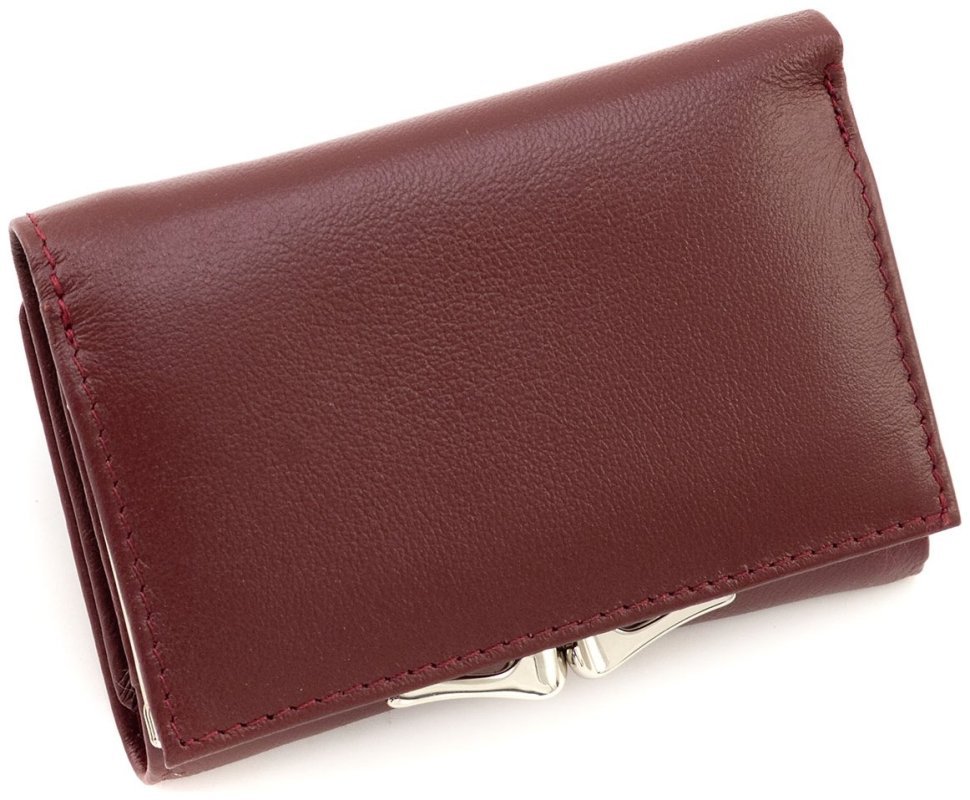 Женский кожаный кошелек небольшого размера ST Leather 94569 бордовый modnotak фото №4
