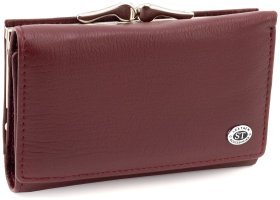 Женский кожаный кошелек небольшого размера ST Leather 94569 бордовый