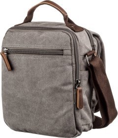 Сіра чоловіча текстильна на два відділення Vintage (20198)