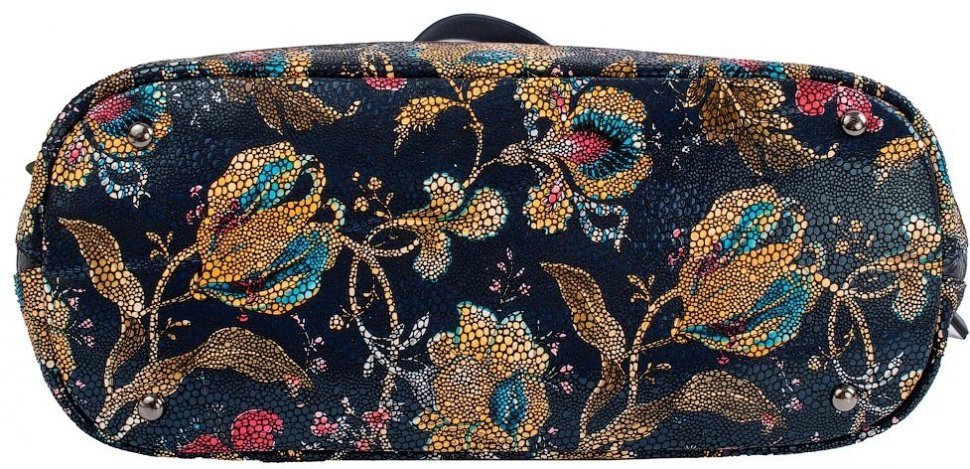 Женская кожаная сумка из натуральной кожи с цветами Desisan (19177)