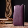 Фіолетовий жіночий гаманець із натуральної шкіри флотар KARYA (2421155) - 8