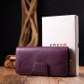 Фіолетовий жіночий гаманець із натуральної шкіри флотар KARYA (2421155) - 9