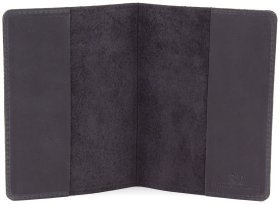 Синяя кожаная обложка для паспорта с рисунком карты ST Leather (17765)