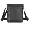 Недорогая мужская сумка-планшет на плечо из натуральной кожи коричневого цвета TIDING BAG (21217) - 3