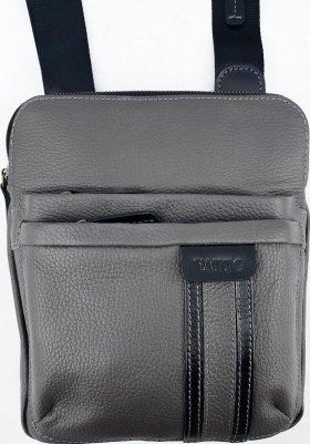 Компактная мужская наплечная сумка серого цвета VATTO (11711)