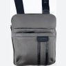 Компактная мужская наплечная сумка серого цвета VATTO (11711) - 1