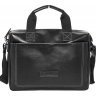 Классическая деловая мужская сумка черного цвета из гладкой кожи VATTO (12010) - 1