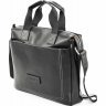 Классическая деловая мужская сумка черного цвета из гладкой кожи VATTO (12010) - 3