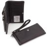 Чорний шкіряний гаманець з фіксацією на кнопку BOSTON (16060) - 3